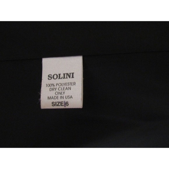 Vintage Designer Solini New York Black Square Neck Fox Fur Cuffs Jacket 16.R - Picture 16 of 16